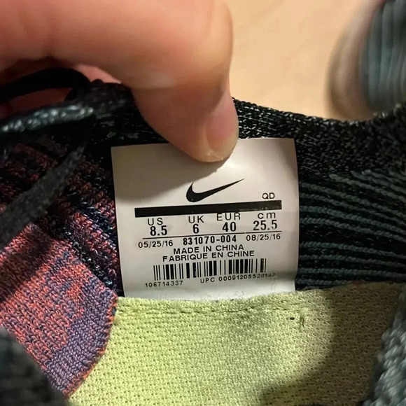 Nike Free RN Flyknit Running Shoes Sneakers Blue Women’s 8.5 - Picture 7 of 10